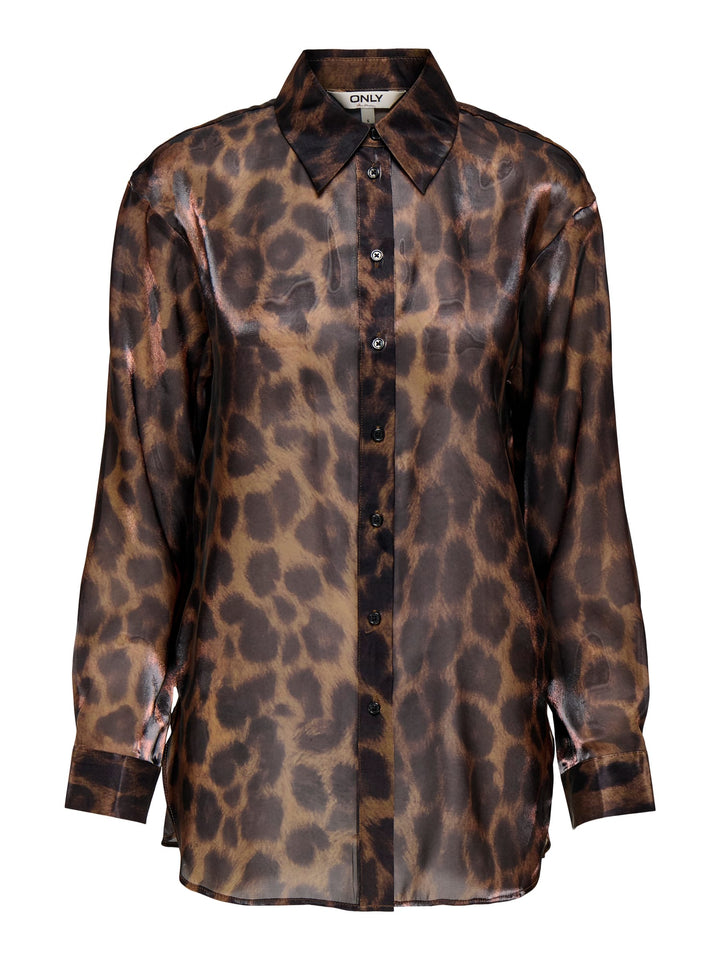 Only 15358407 Stella blouse bruin dessin – dames