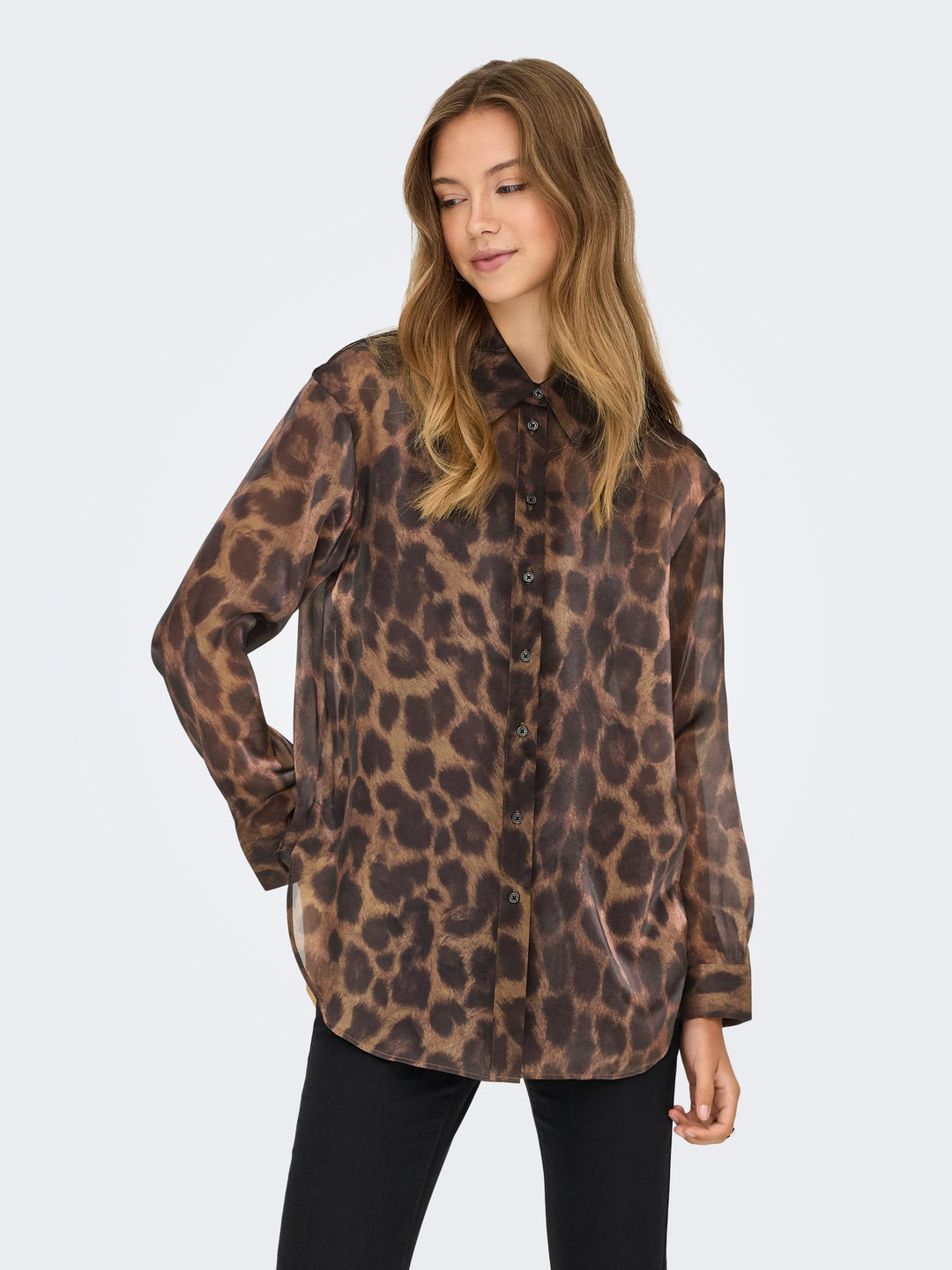 Only 15358407 Stella blouse bruin dessin – dames