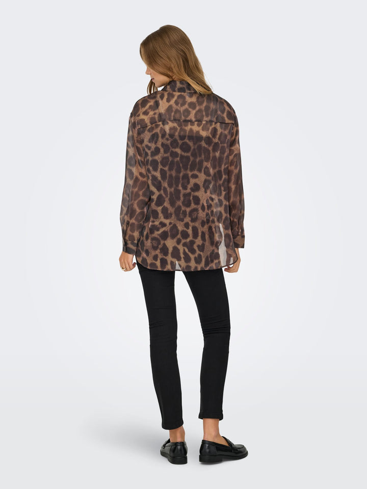 Only 15358407 Stella blouse bruin dessin – dames