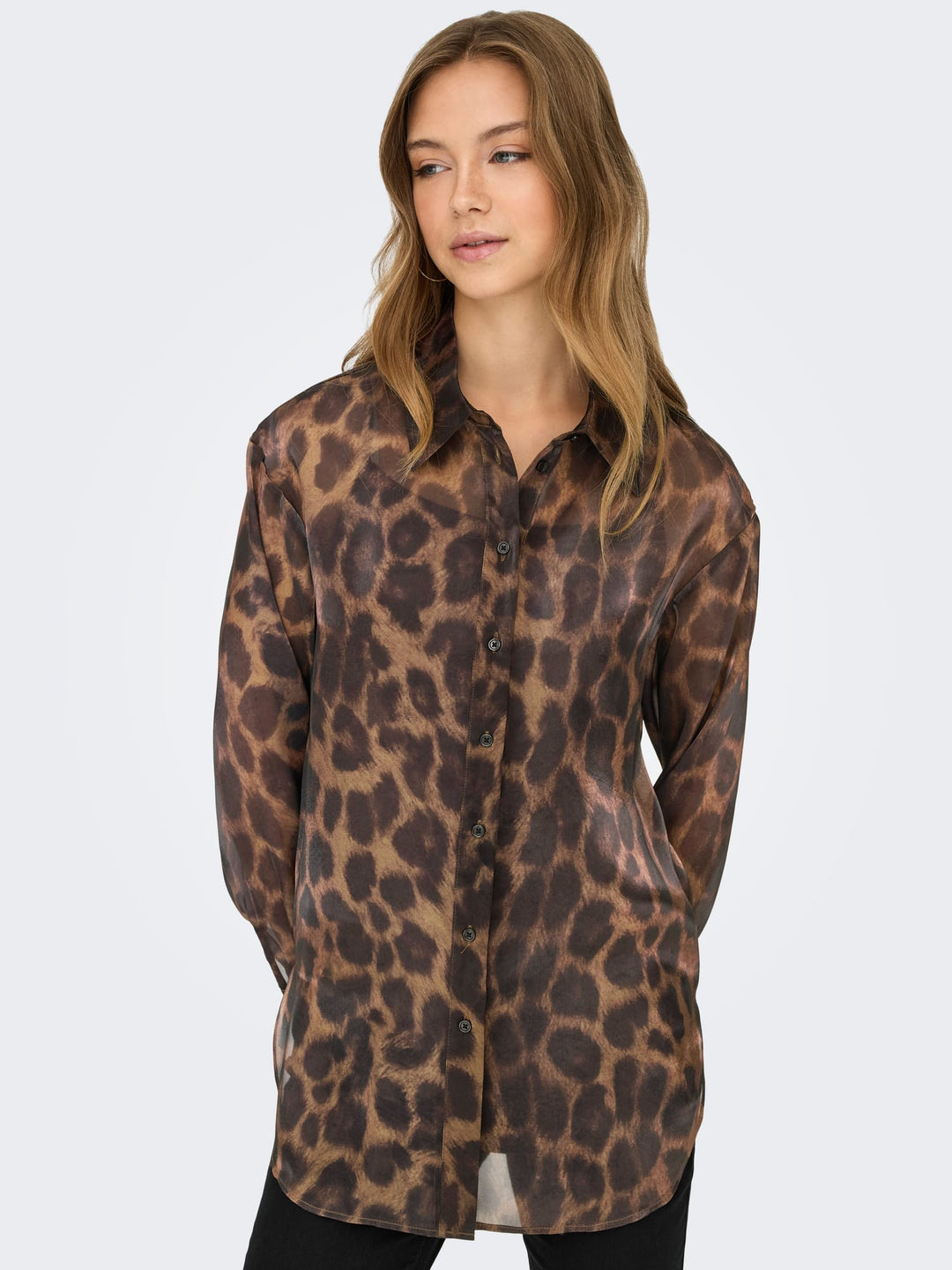 Only 15358407 Stella blouse bruin dessin – dames