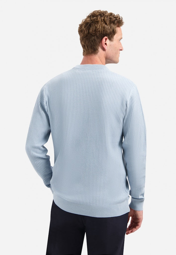 No Excess Pullover Crewneck Rib lichtblauw – heren