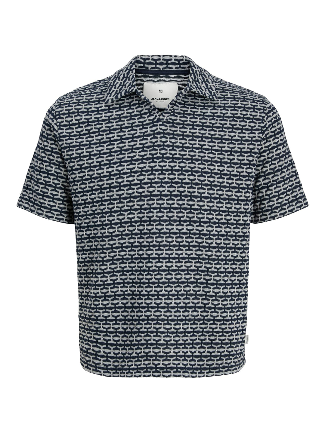 Jack & Jones Blaeli polo blauw dessin – heren