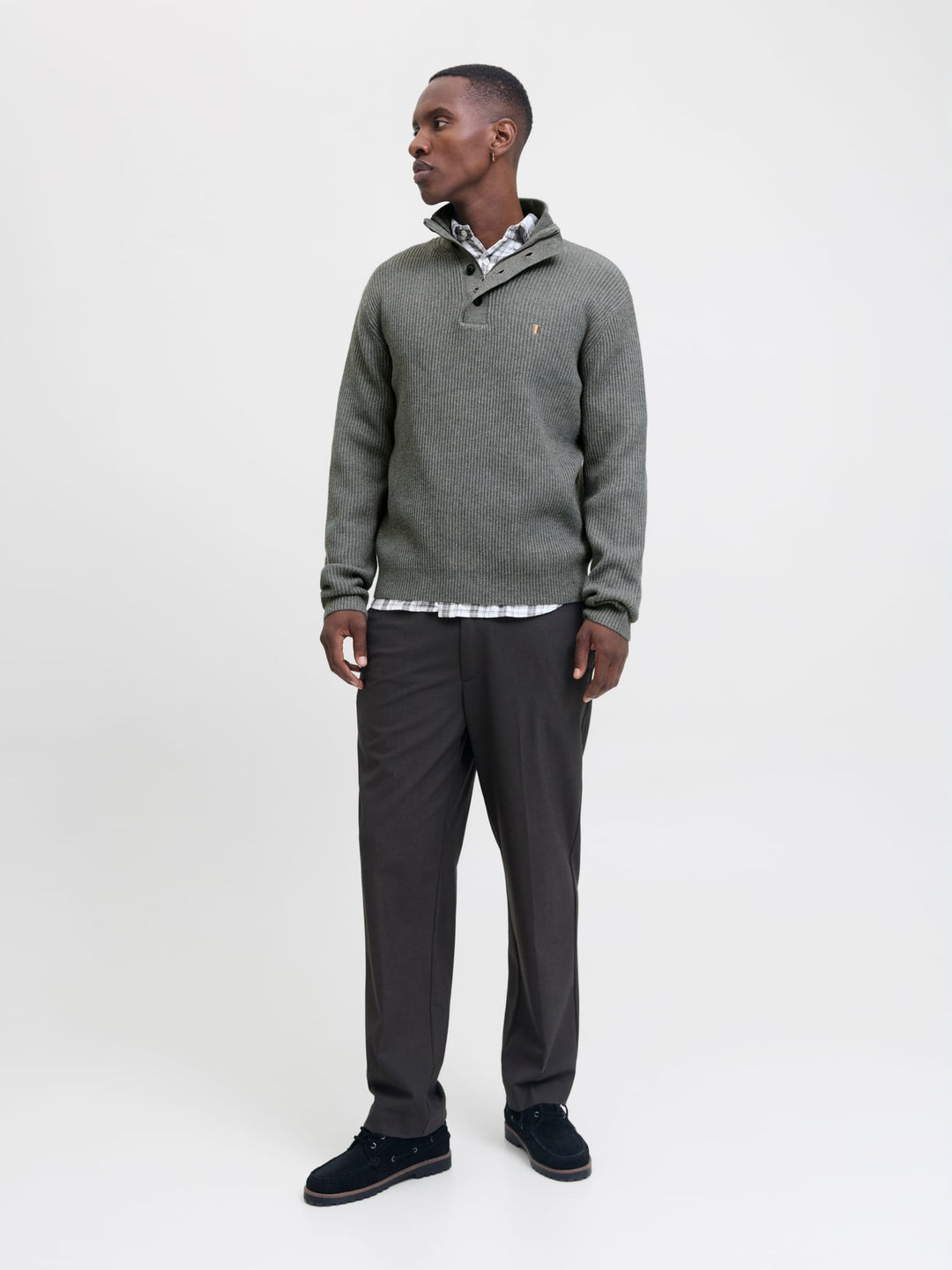 Jack & Jones JPRBLURICHARD KNIT HIGH NECK trui – heren - Grijs Melee