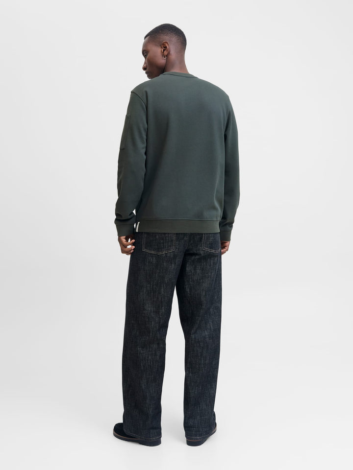 Jack & Jones JCOJOE SWEAT CREW NECK SMU donkergroen – heren