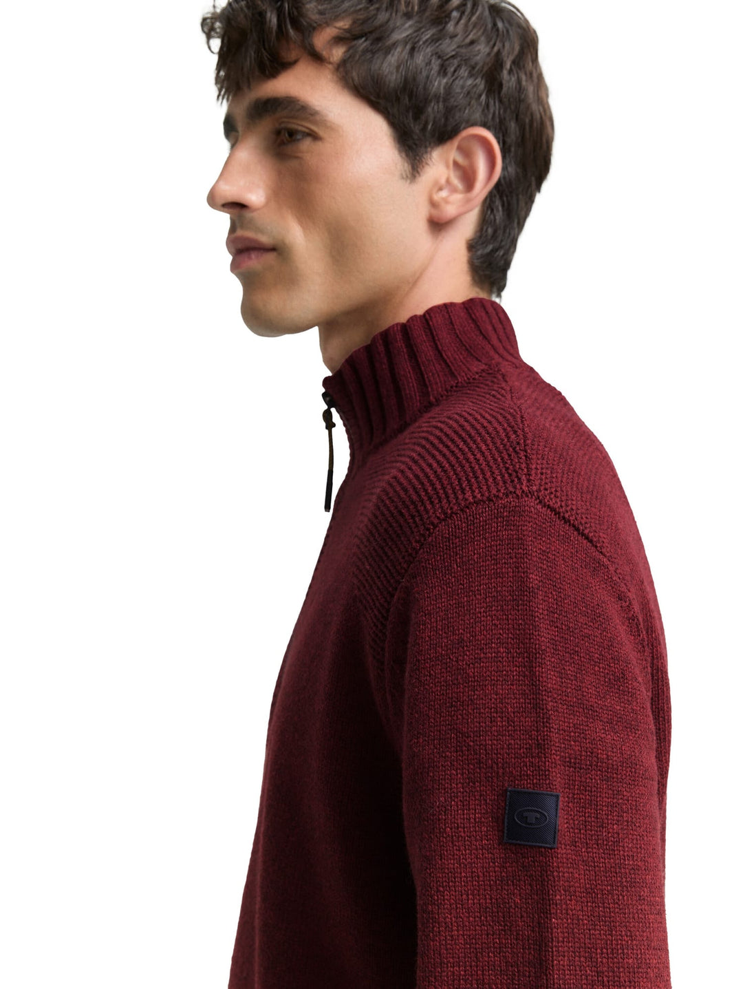 Tom Tailor troyer gebreide trui bordeaux – heren