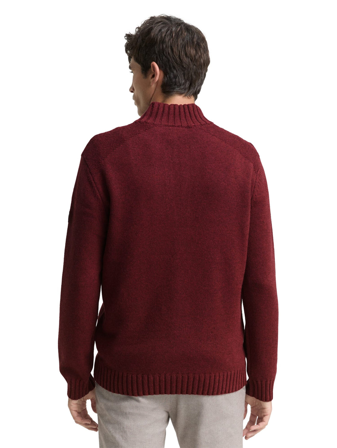Tom Tailor troyer gebreide trui bordeaux – heren