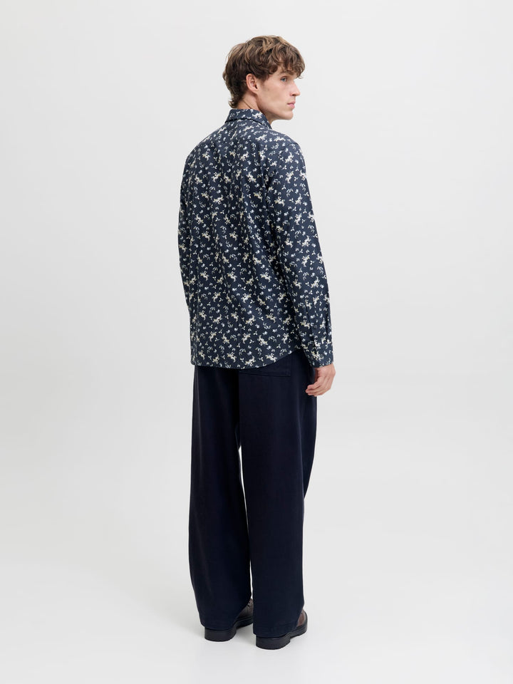 Jack & Jones overhemd l/m blauw dessin – heren