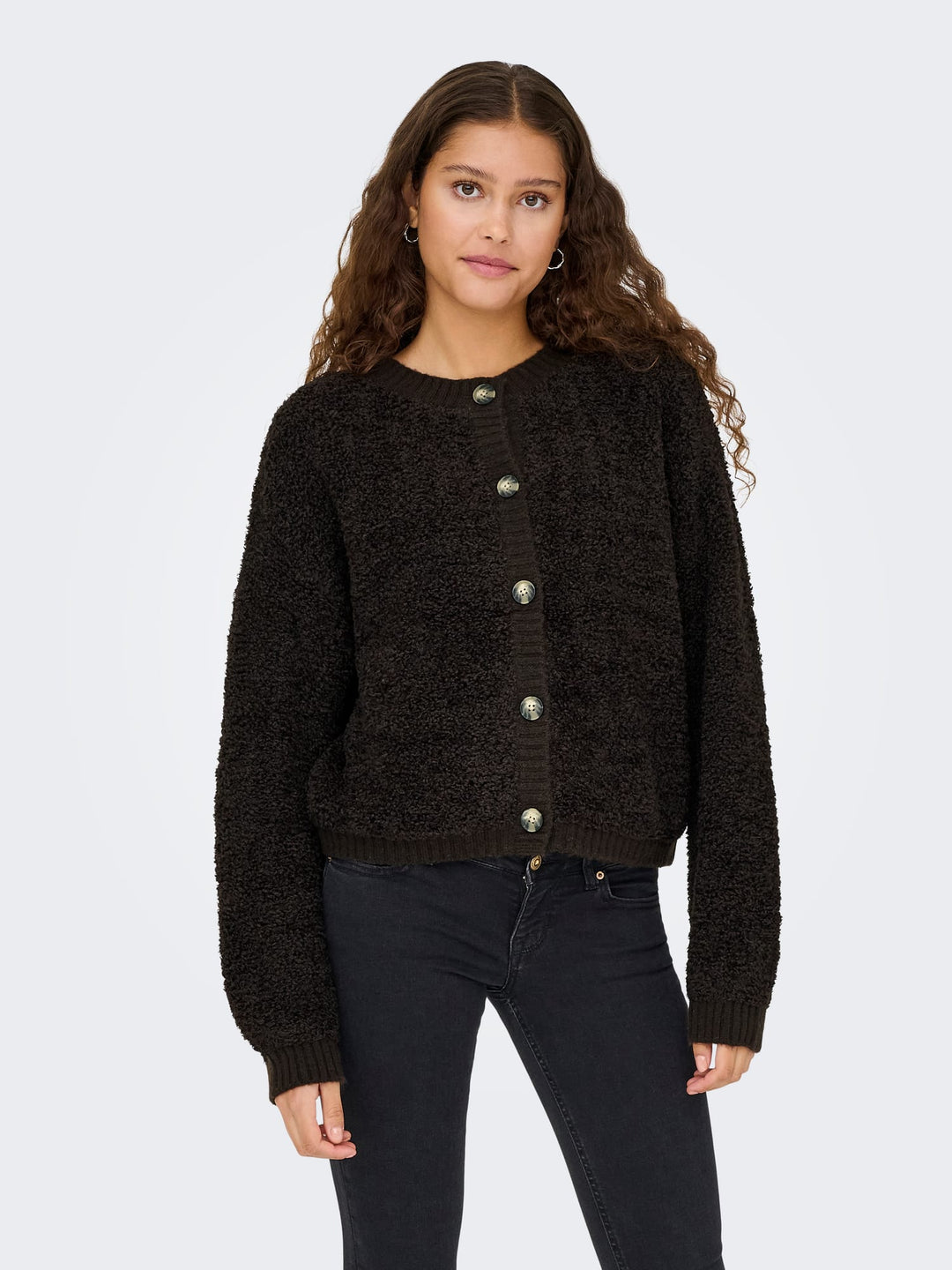 jacqueline de yong 15337012 Eira vest gebreid bruin