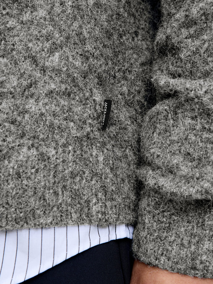 Jack & Jones JPRBLASIMON SOUFFLE KNIT CARDIGAN – heren vest - Grijs Melee