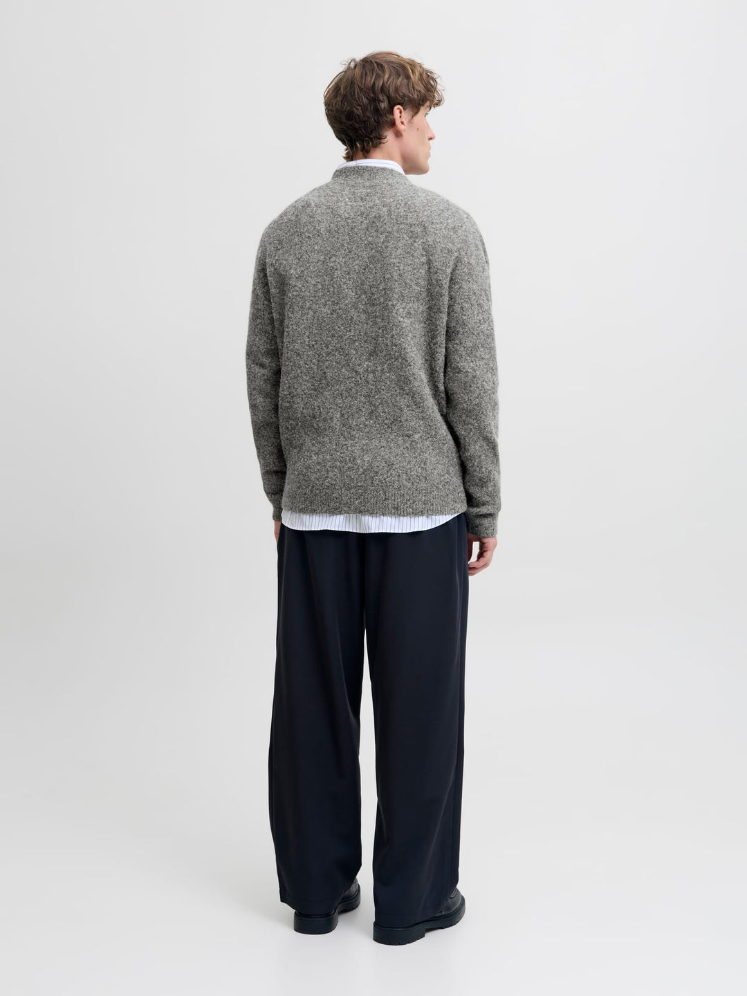 Jack & Jones JPRBLASIMON SOUFFLE KNIT CARDIGAN – heren vest - Grijs Melee