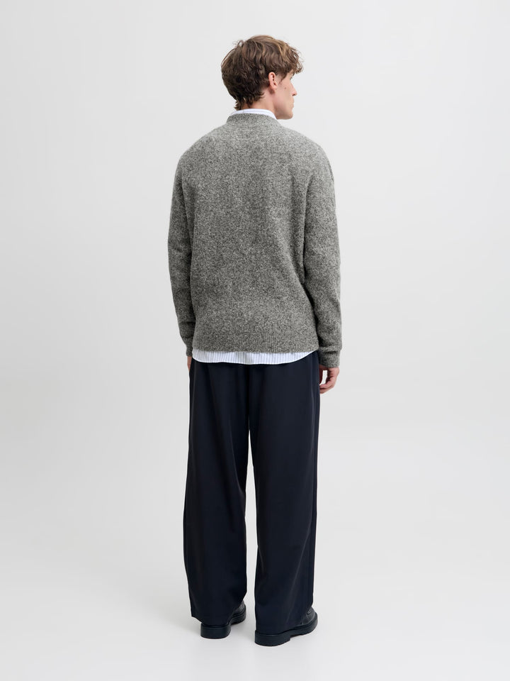 Jack & Jones JPRBLASIMON SOUFFLE KNIT CARDIGAN – heren vest - Grijs Melee