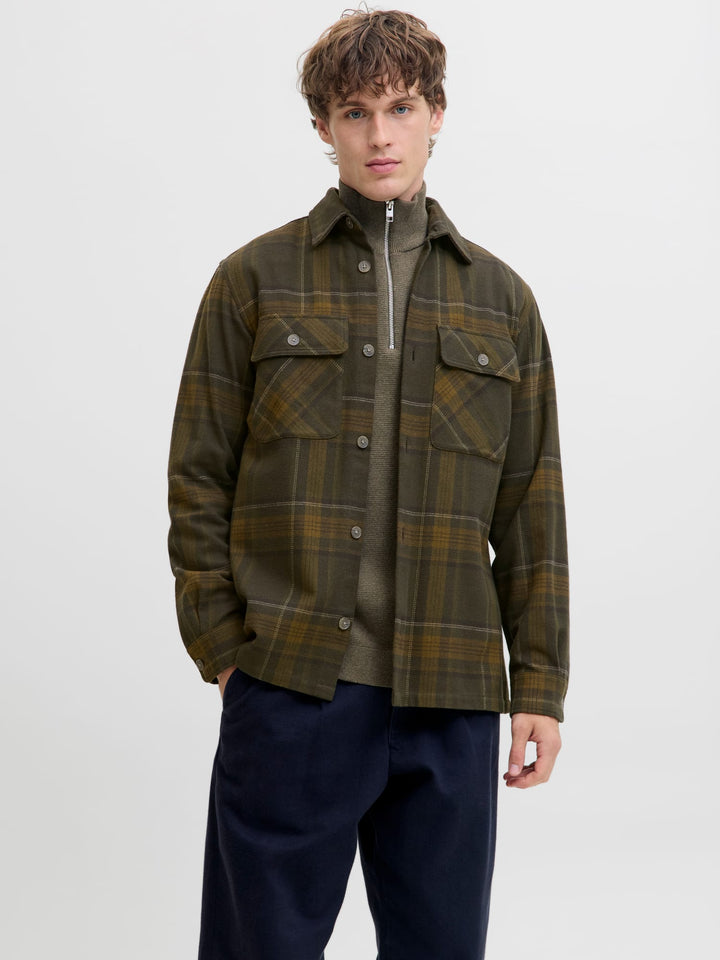 Jack &amp; Jones 12286804 Prayle overhemd groen dessin – heren