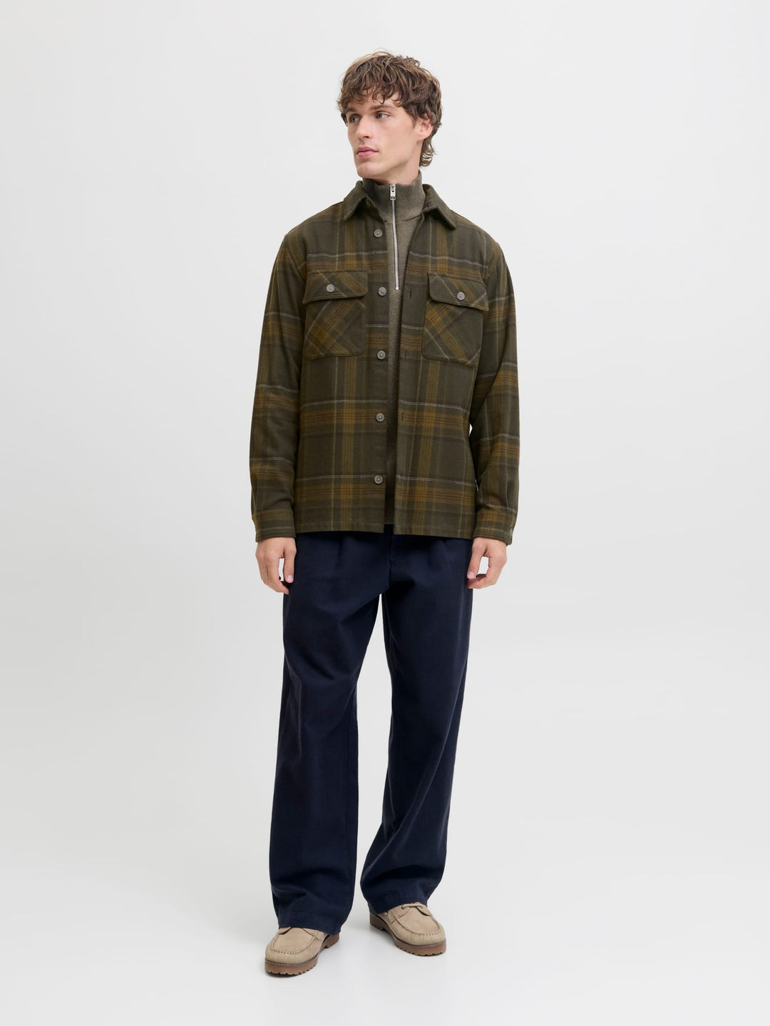 Jack &amp; Jones 12286804 Prayle overhemd groen dessin – heren
