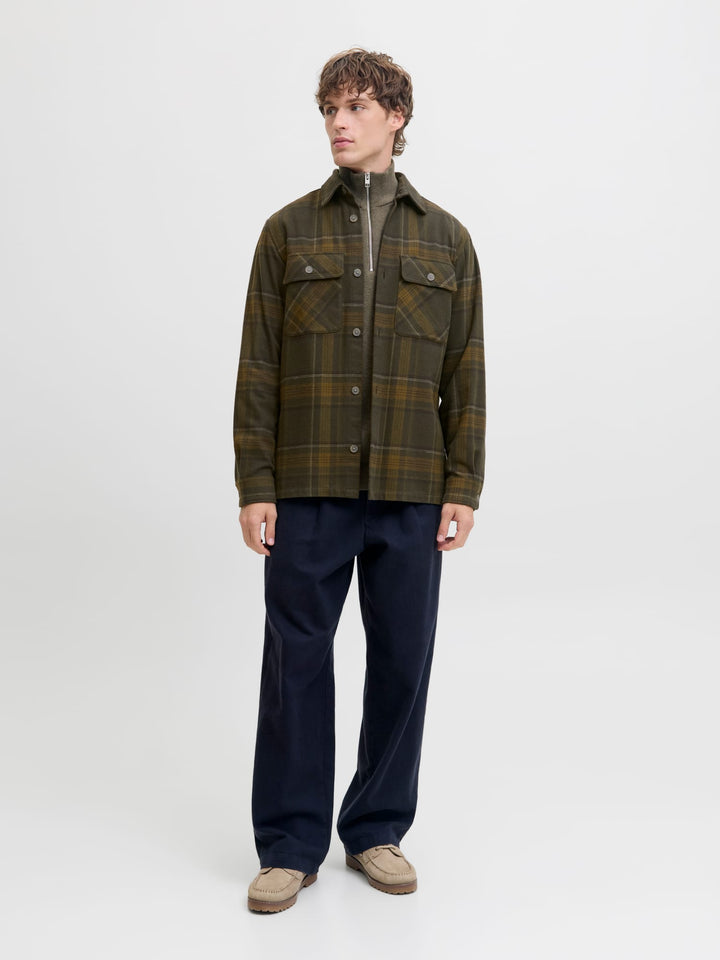 Jack &amp; Jones 12286804 Prayle overhemd groen dessin – heren