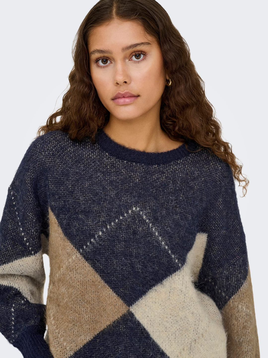 Only 15353226 Noeme trui dames blauw dessin