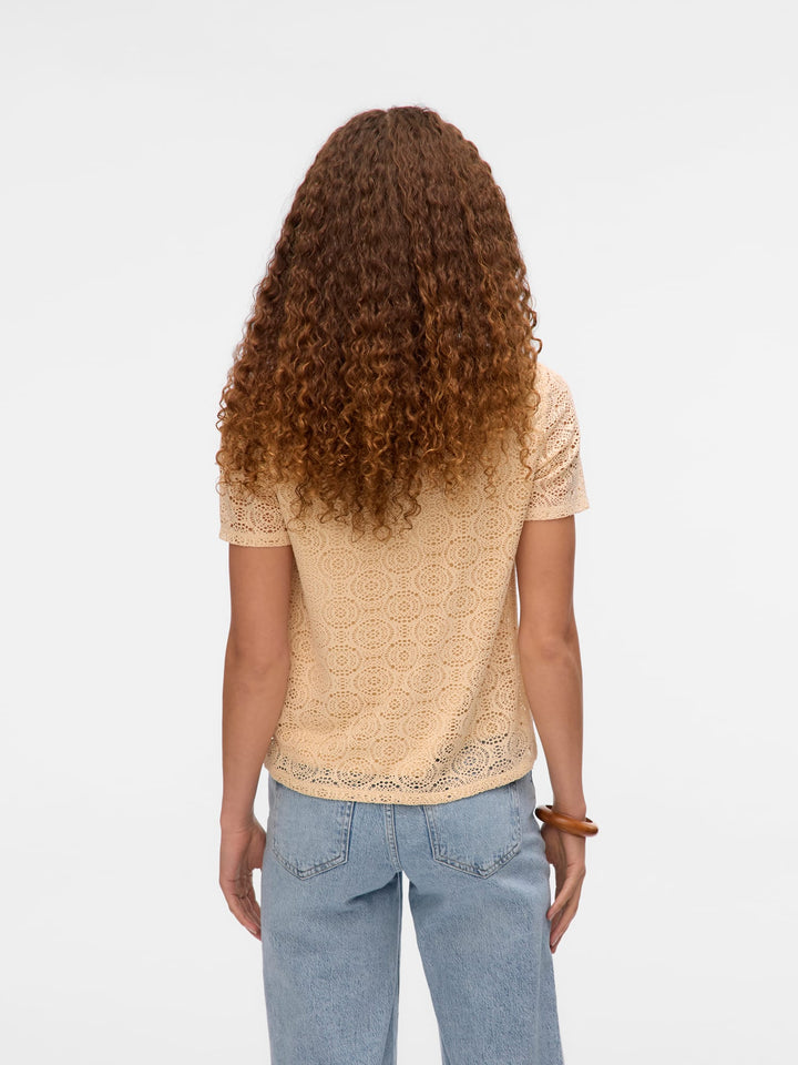 VERO MODA VMMAYA SS V NECK TOP JRS – dames top - Wit