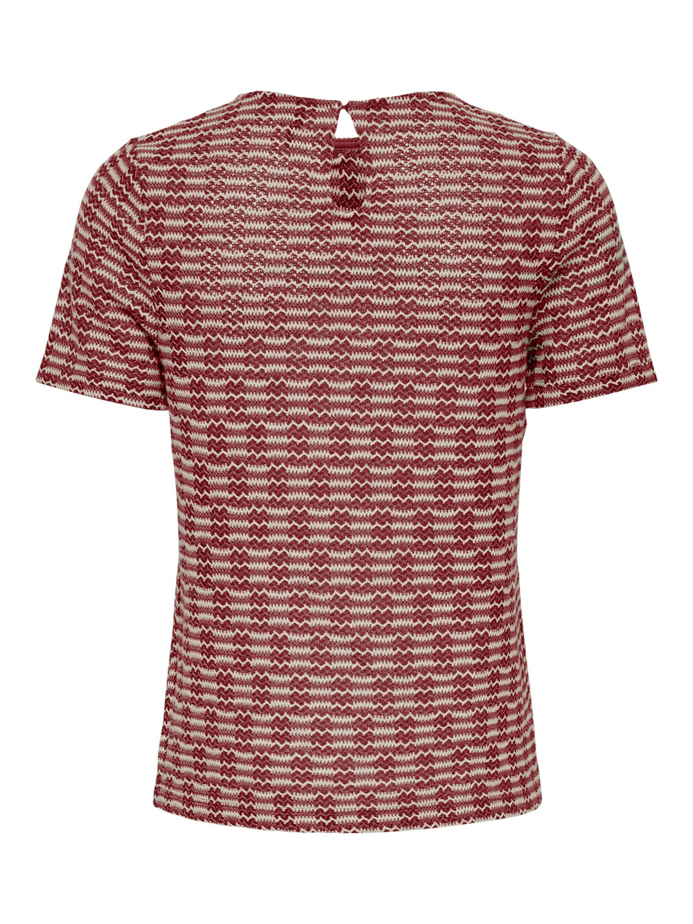 Only ONLTOVE S/S O-NECK TOP JRS – dames top rood dessin