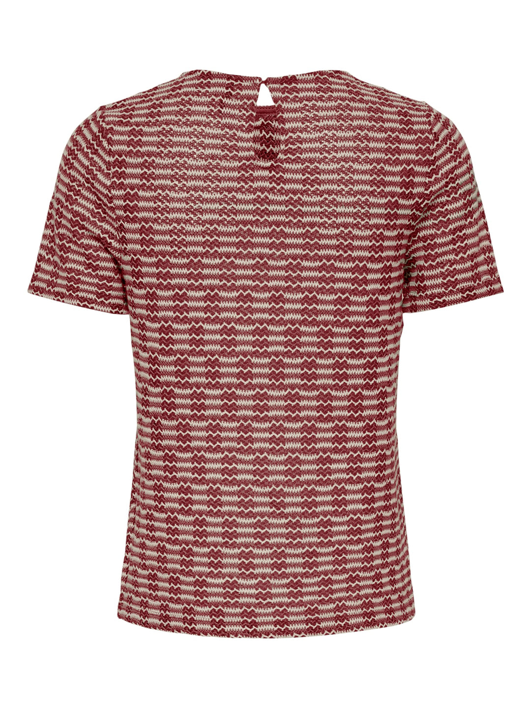 Only ONLTOVE S/S O-NECK TOP JRS – dames top rood dessin