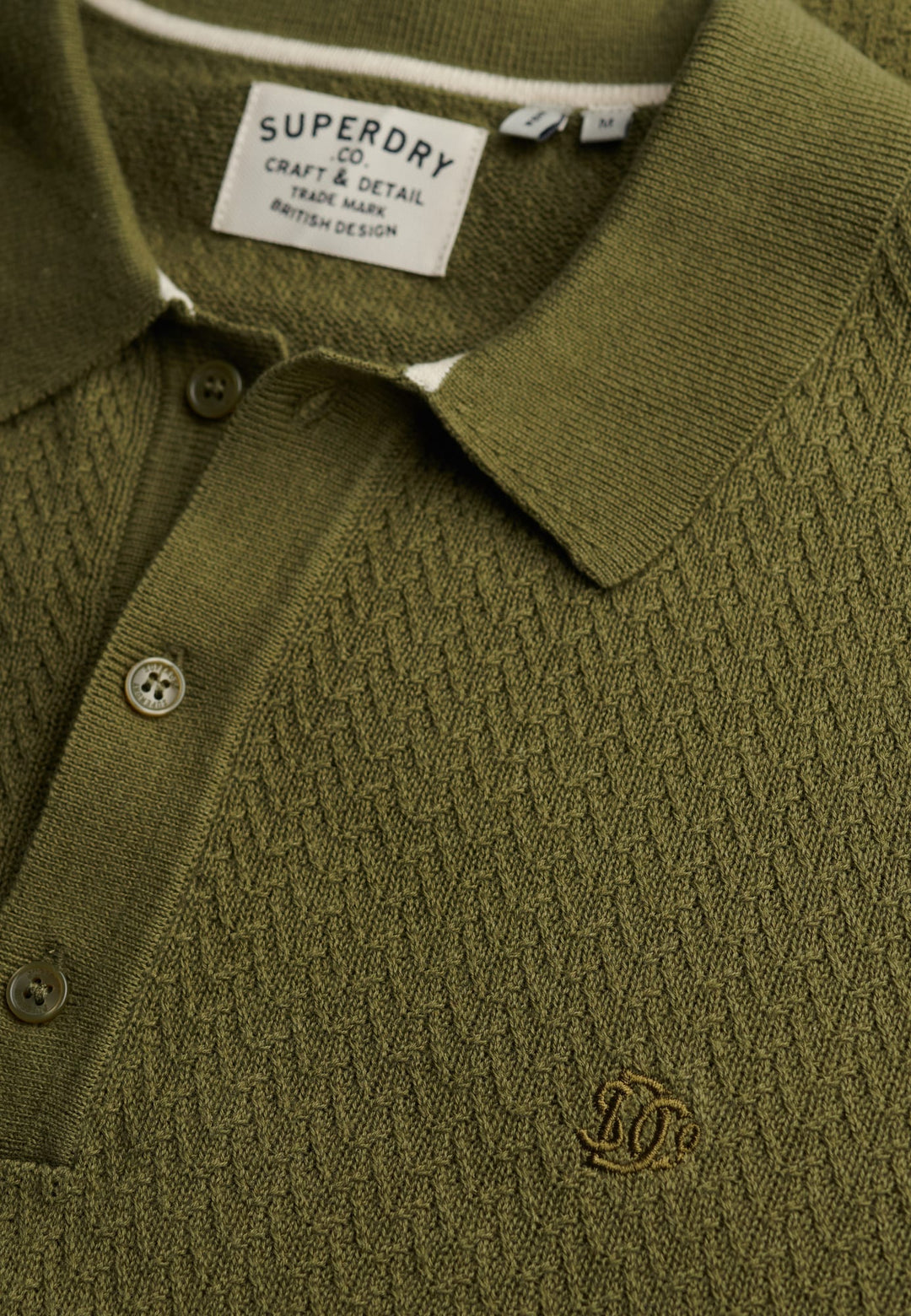 Superdry polo k/m heren army – M1110458A