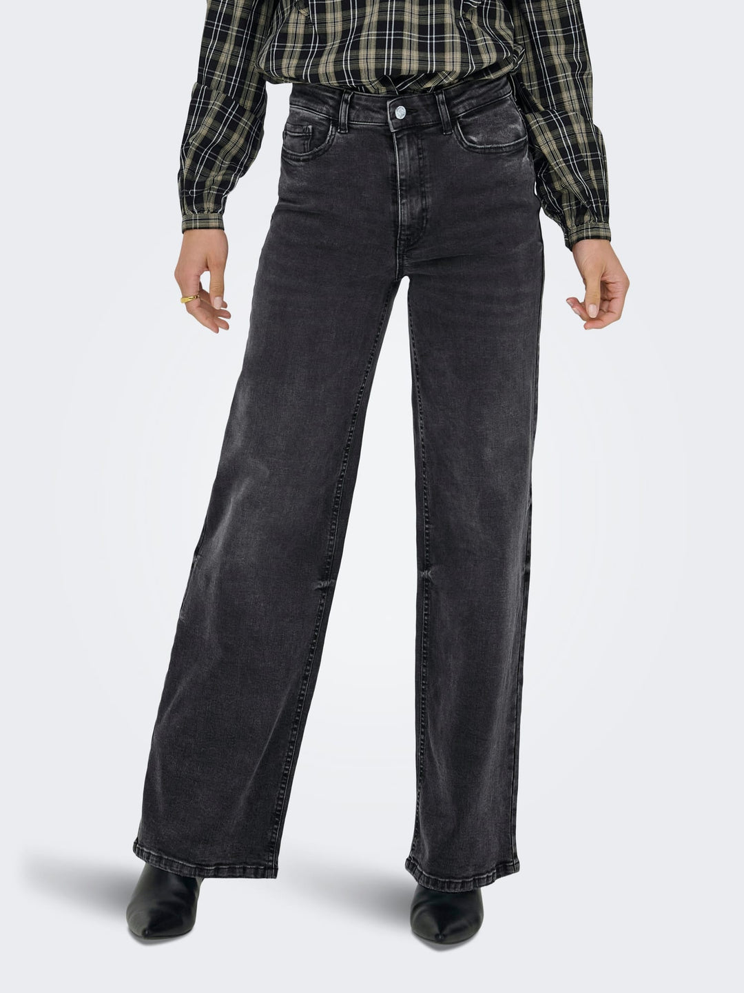 Jacqueline de Yong Felina jeans loose fit zwart denim - Black Denim - L34