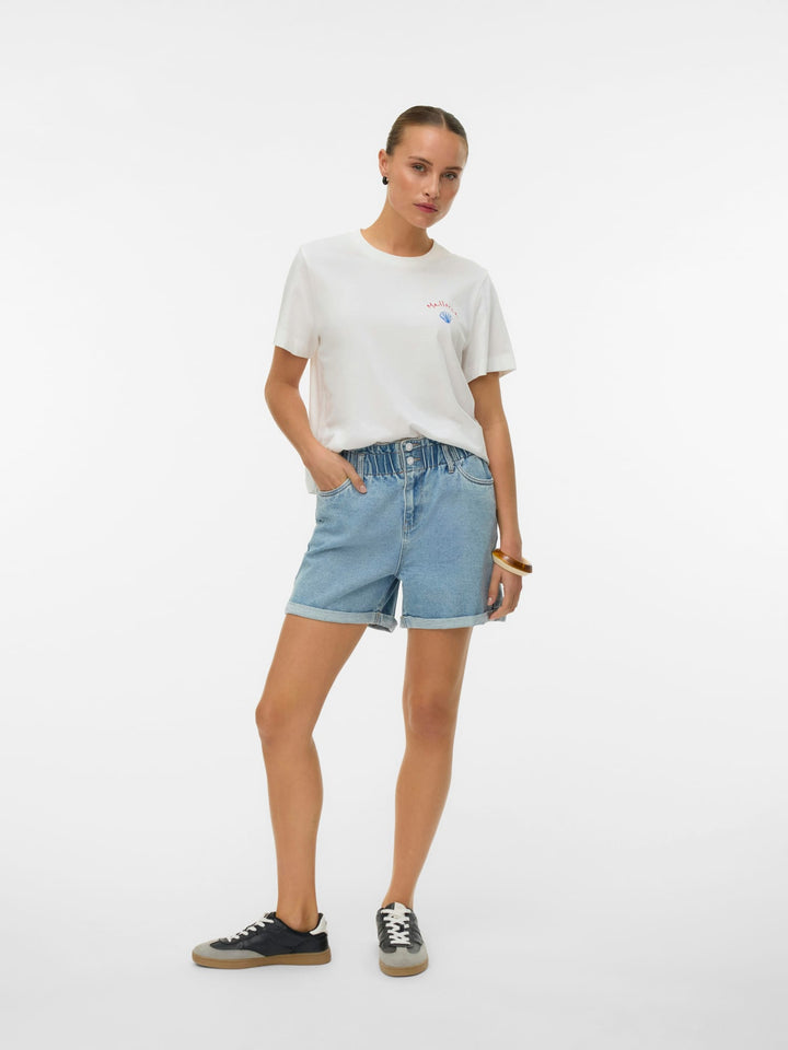 VERO MODA 10341996 Gina T-shirt off-white – dames