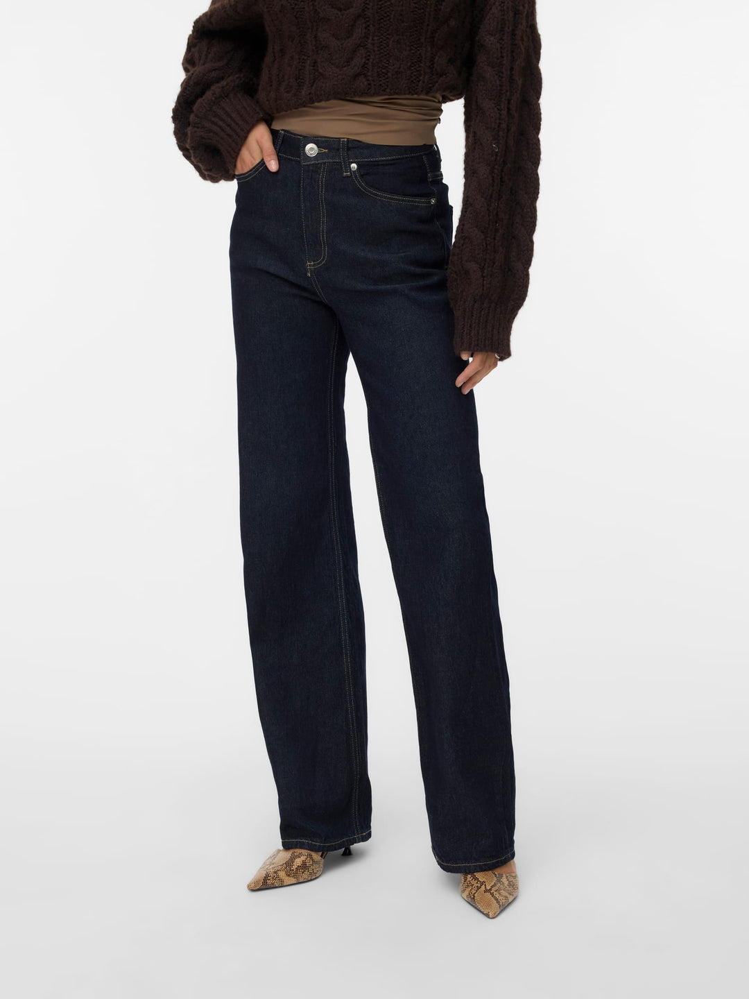VERO MODA 10297608 Tessa jeans loose fit dames - Blue Denim - L30