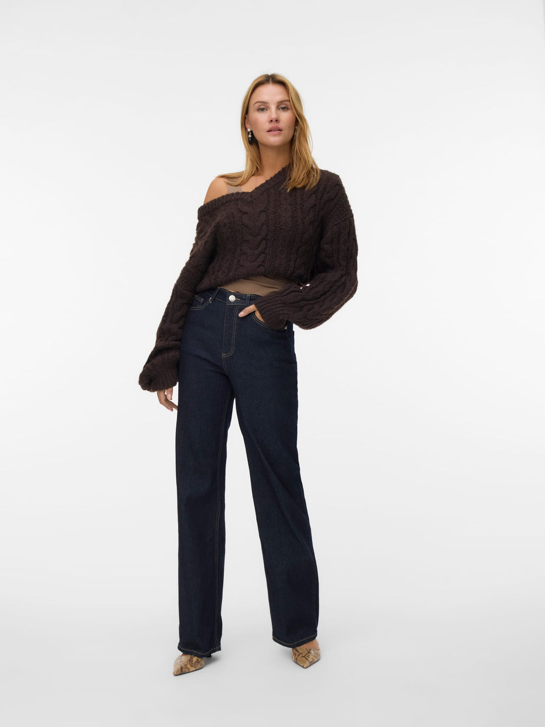 VERO MODA 10297608 Tessa jeans loose fit dames - Blue Denim - L30