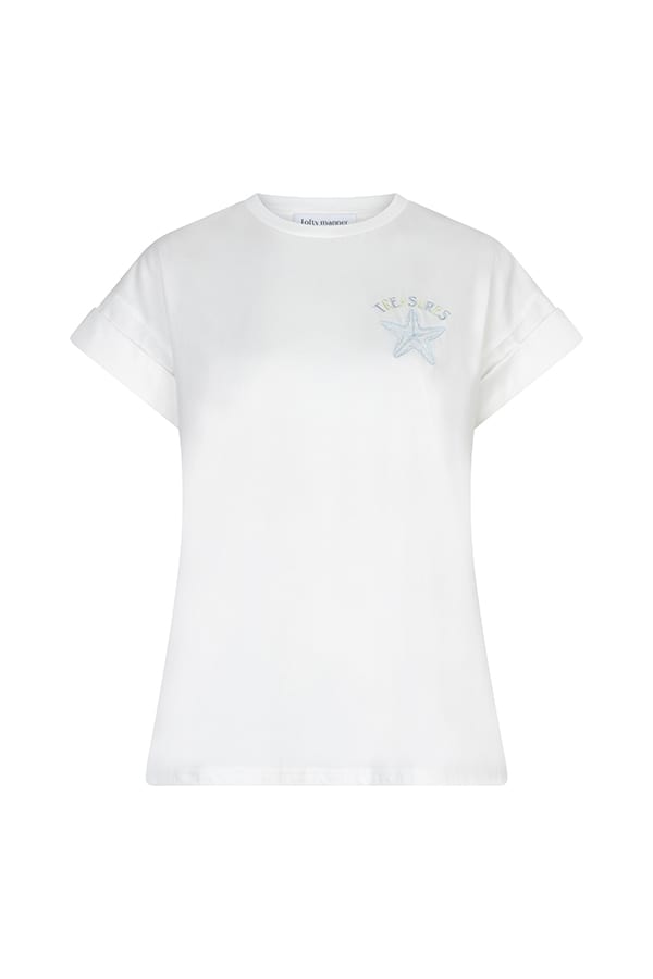 Lofty Manner RD06 Ches T-shirt – dames - Off-white
