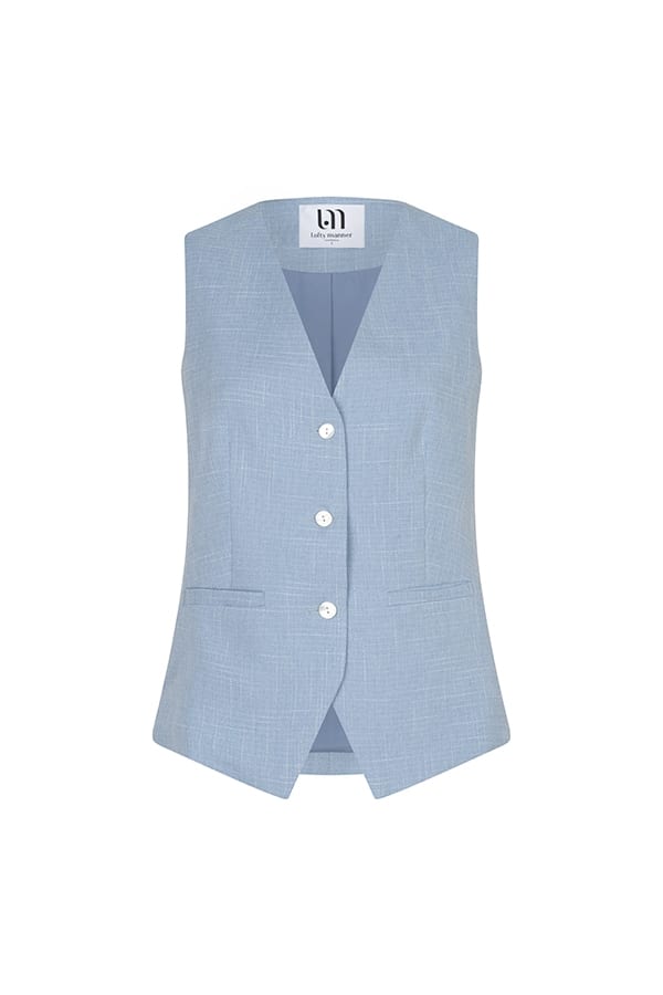 Lofty Manner Gilet Shirin - lichtblauw damesjack