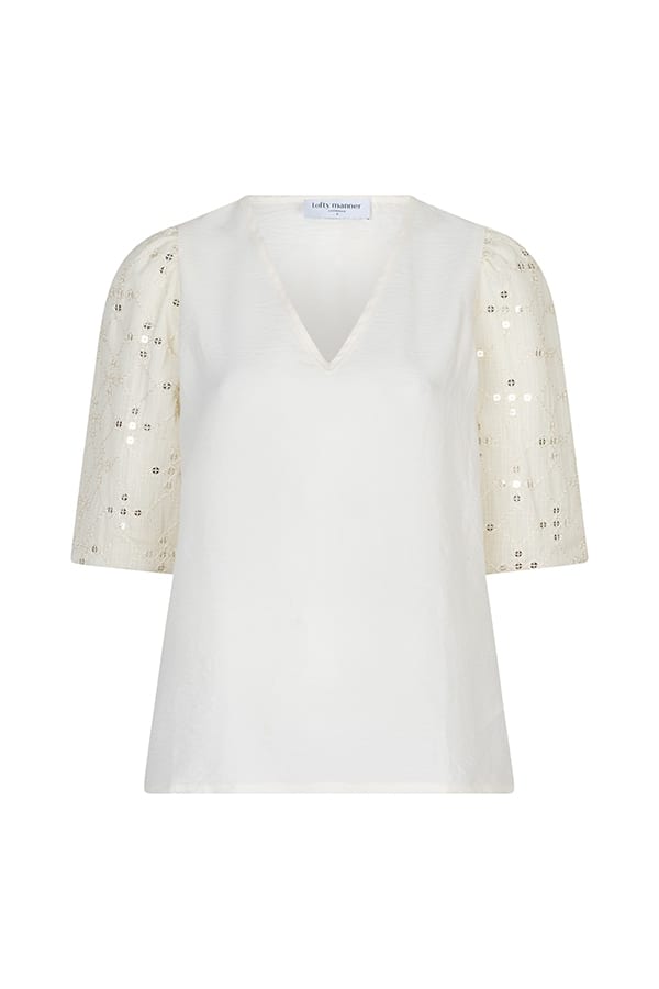 Lofty Manner Top Zari - dames top off-white