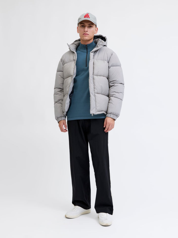 Jack & Jones JCOMACE KNIT HALF ZIP SMU trui heren - petrol blauw