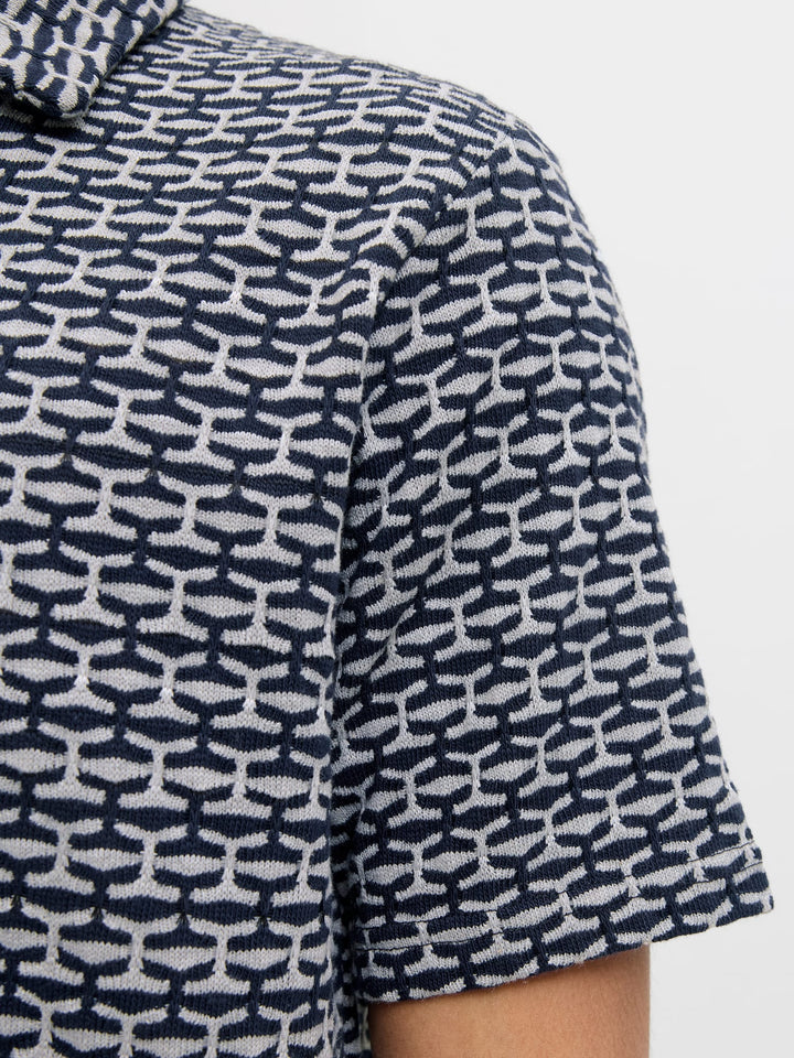 Jack & Jones Blaeli polo blauw dessin – heren
