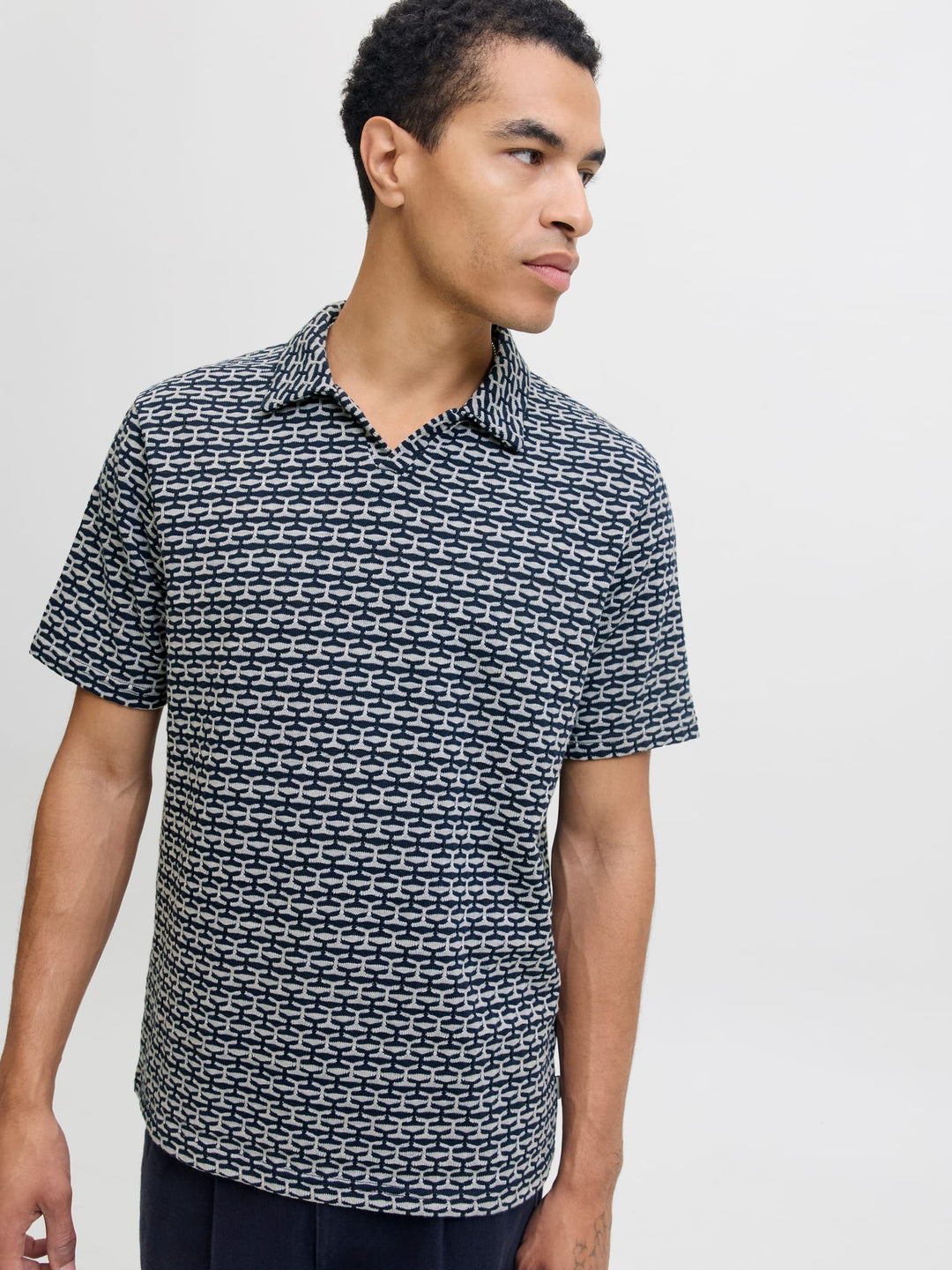 Jack & Jones Blaeli polo blauw dessin – heren