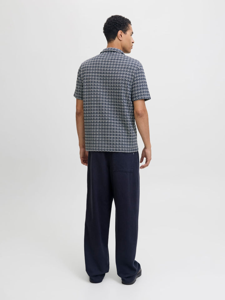 Jack & Jones Blaeli polo blauw dessin – heren
