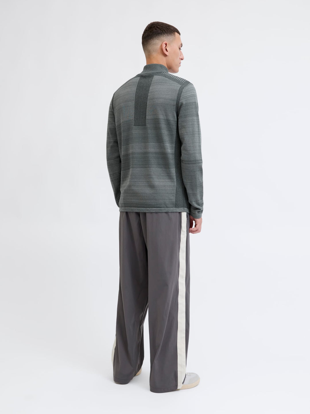 Jack & Jones JCOMACE KNIT HALF ZIP SMU trui – heren - Army