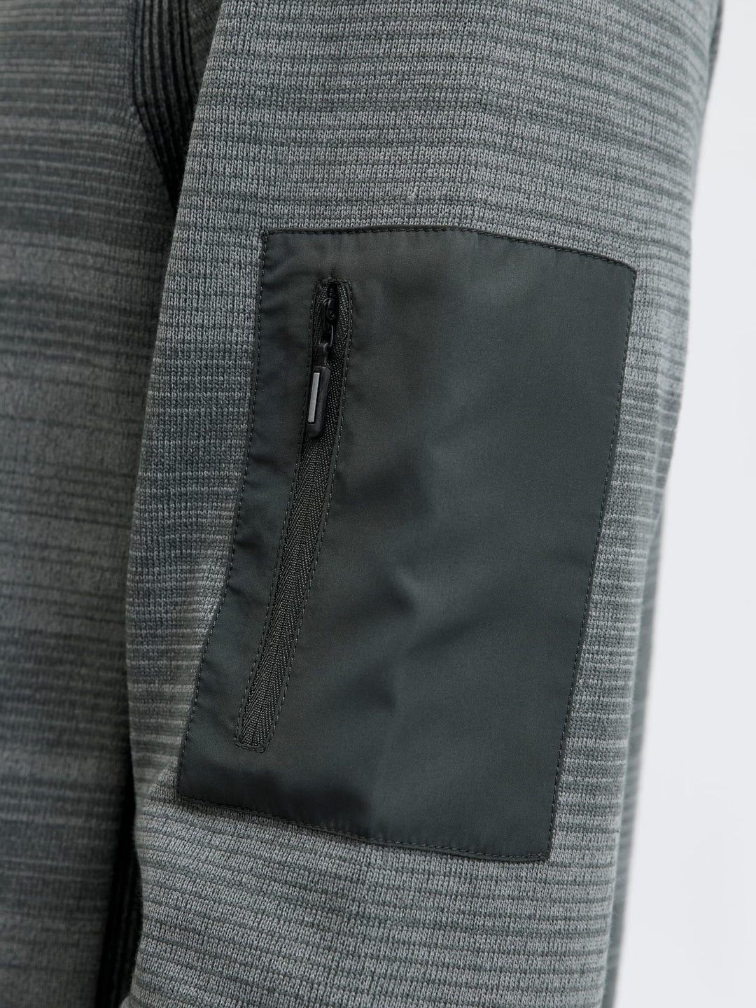 Jack & Jones JCOMACE KNIT HALF ZIP SMU trui – heren - Army