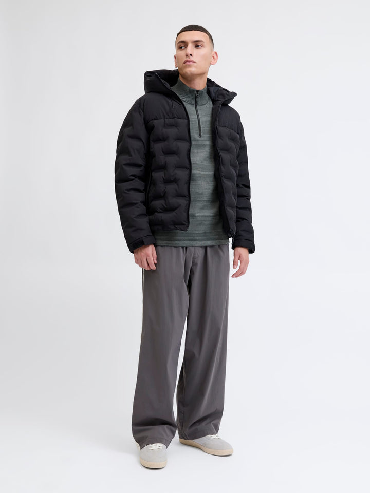 Jack & Jones JCOMACE KNIT HALF ZIP SMU trui – heren - Army