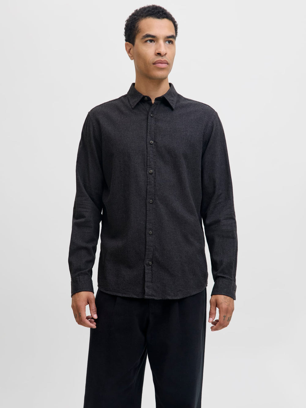 Jack & Jones Classic overhemd l/m steel – heren