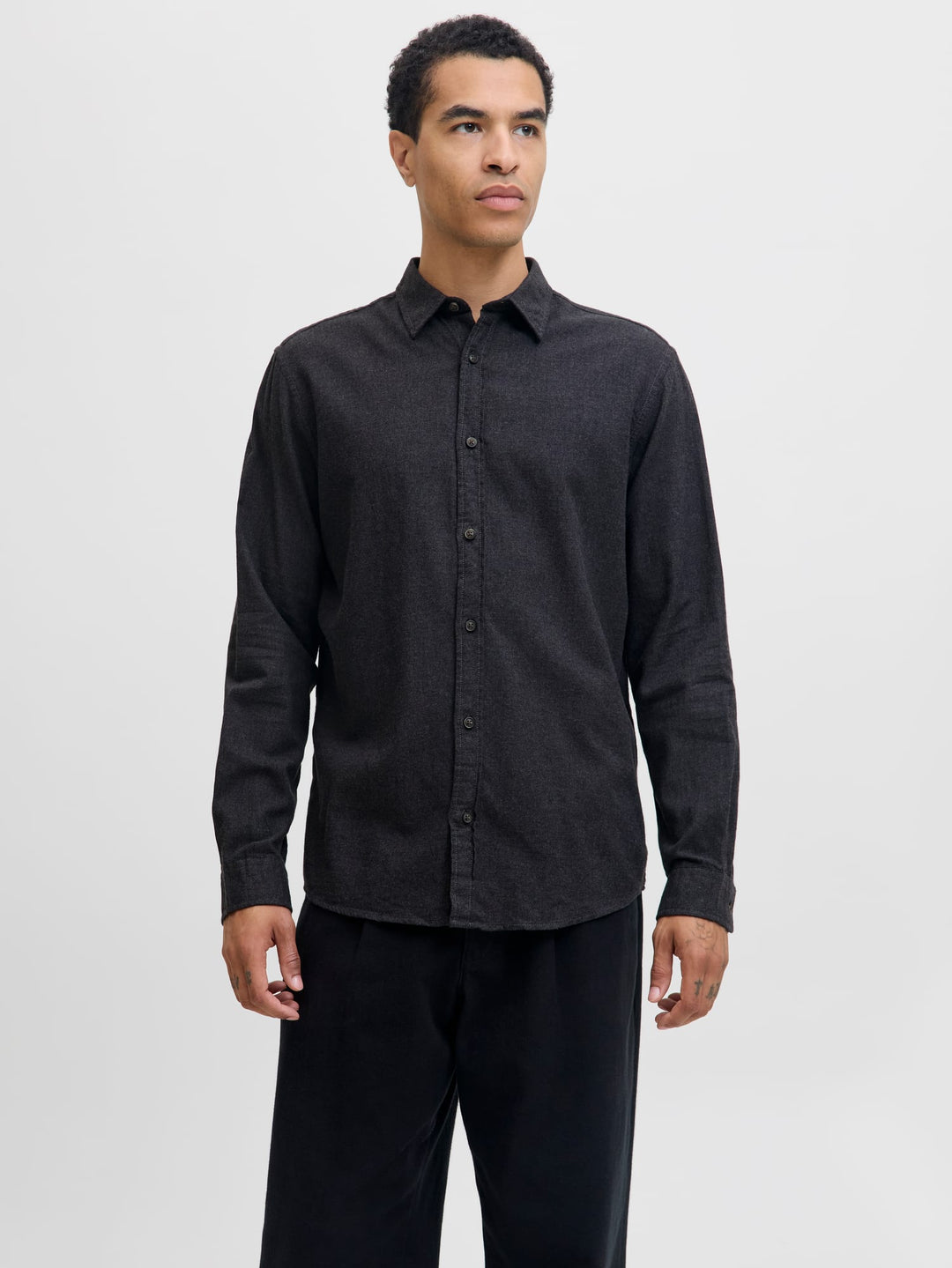 Jack & Jones Classic overhemd l/m steel – heren
