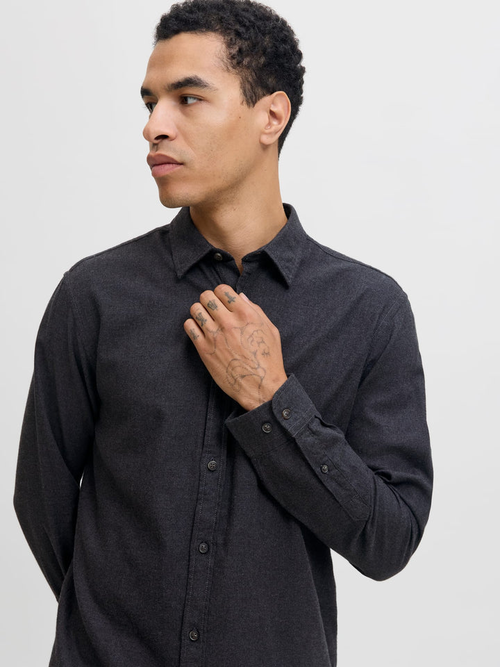 Jack & Jones Classic overhemd l/m steel – heren