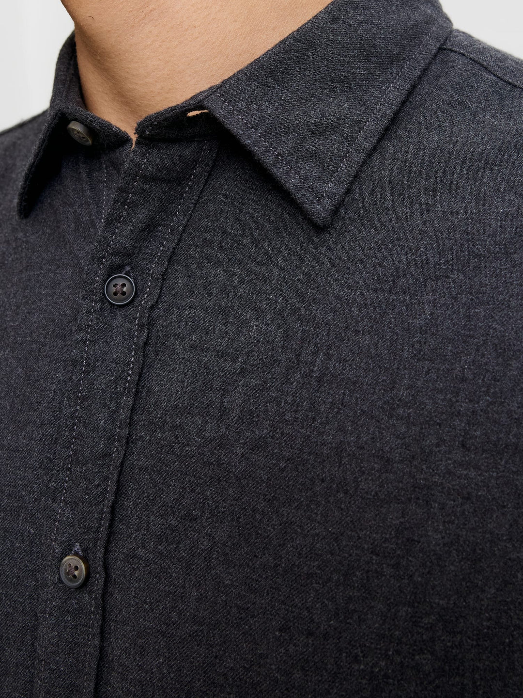 Jack & Jones Classic overhemd l/m steel – heren