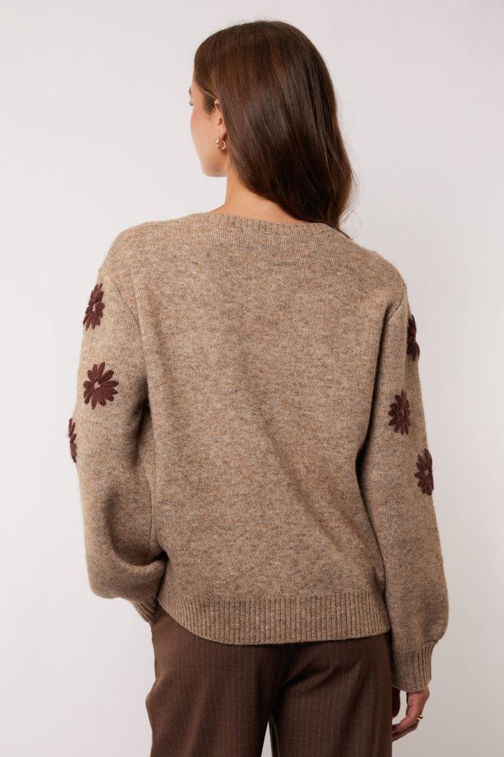 G-Maxx Zaina knitting sweater bruin dessin – dames