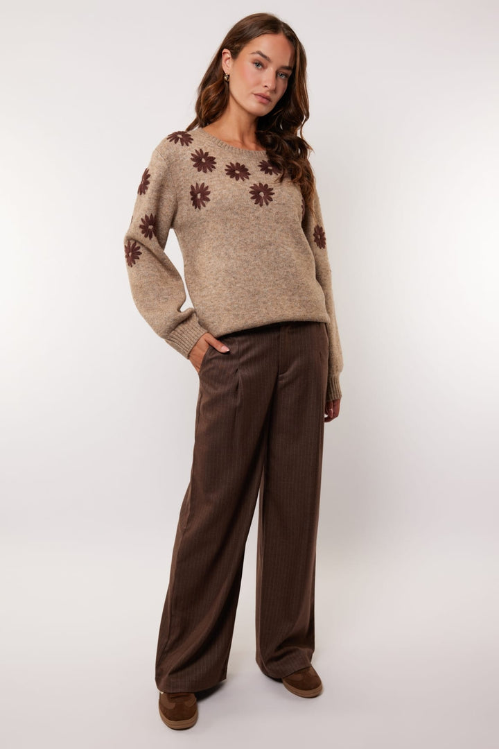 G-Maxx Malala pants bruin dessin – lange broek dames