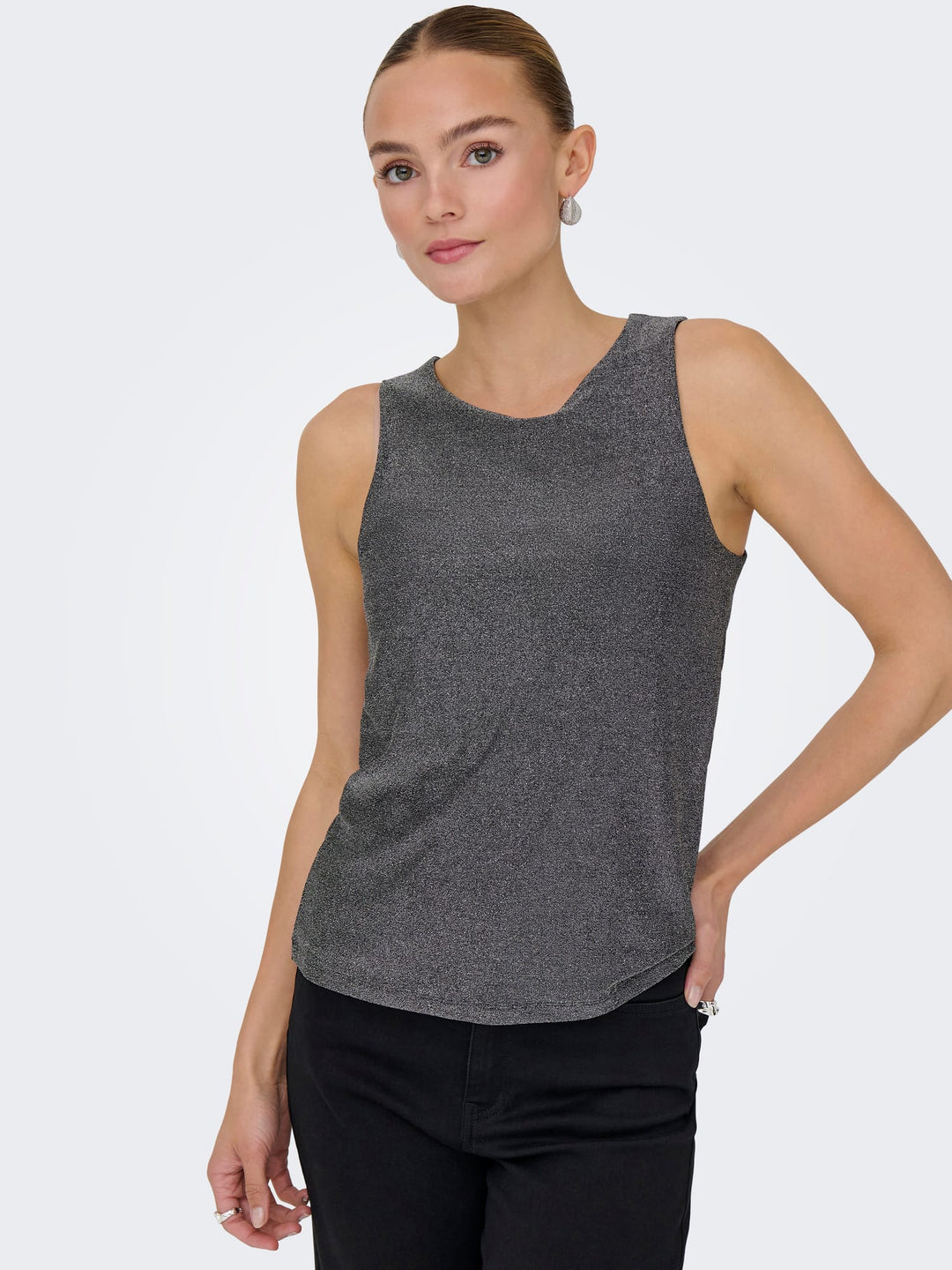 Jacqueline de Yong Anni tanktop zilverkleurig – dames