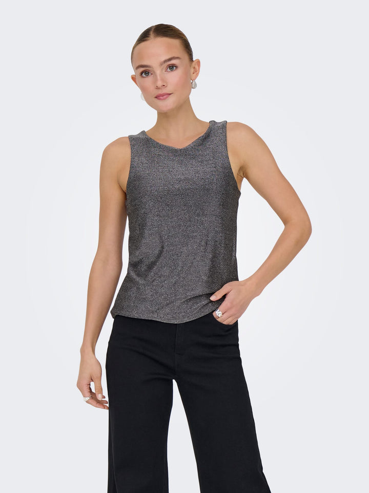 Jacqueline de Yong Anni tanktop zilverkleurig – dames