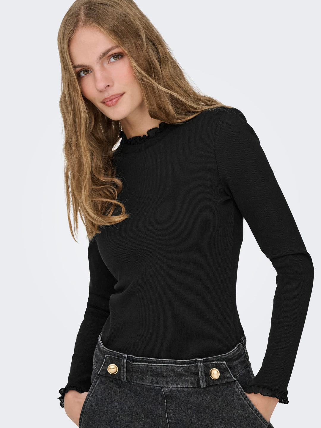 Only Leslie top zwart – dames