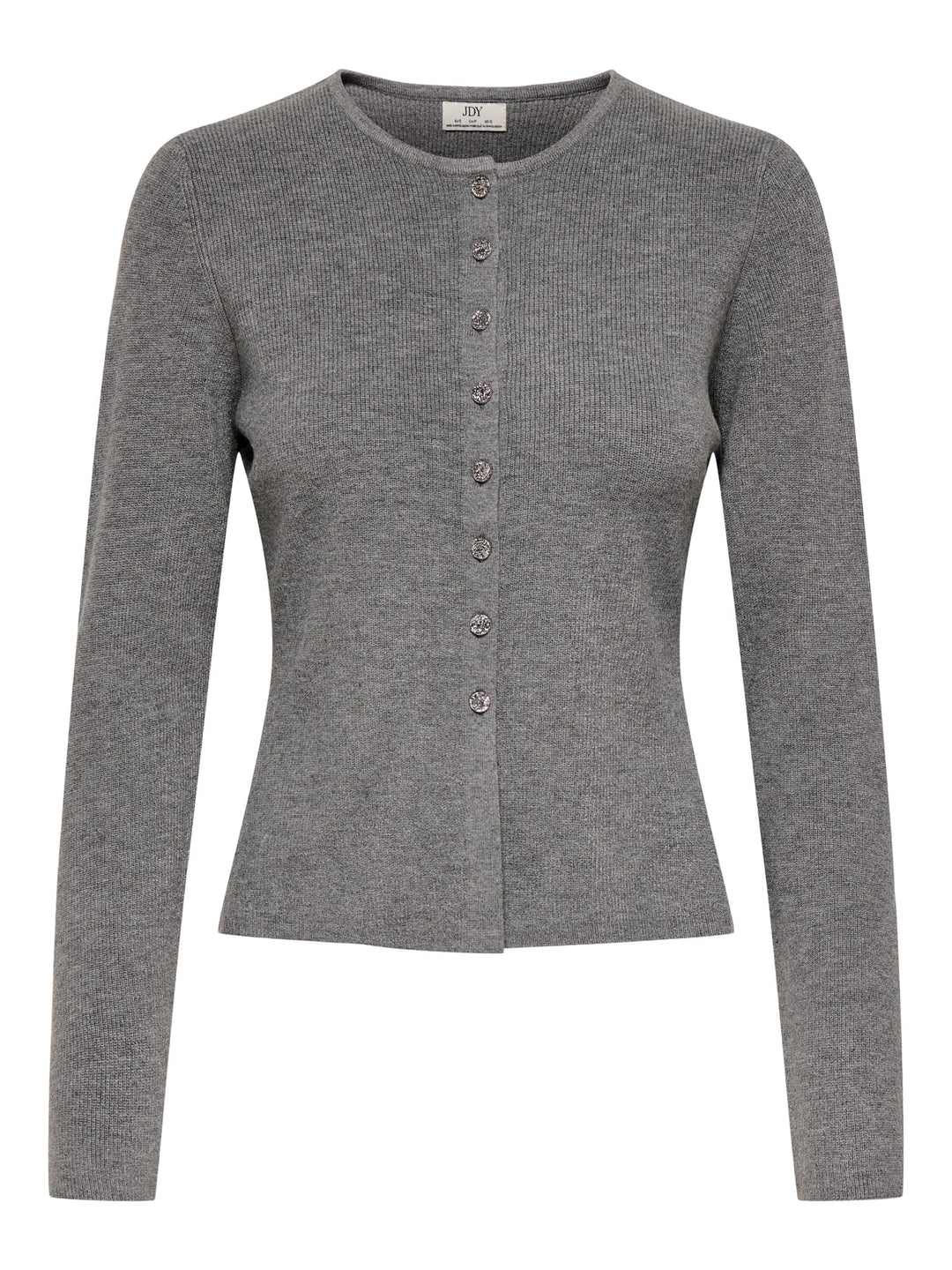 jacqueline de yong 15376596 Prime vest gebreid dames grijs melee