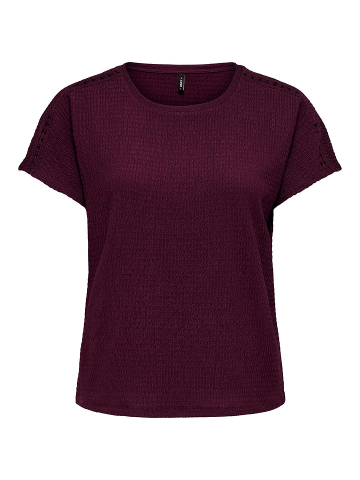 Only 15376483 Debbie top k/m dames bordeaux