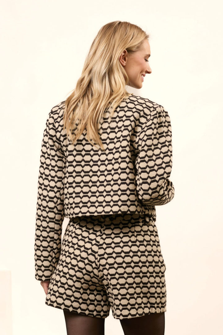 Lofty Manner Jacket Cleo - dames jack ecru dessin