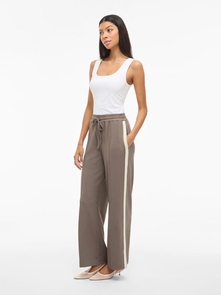 Vila Clua lange broek taupe – dames